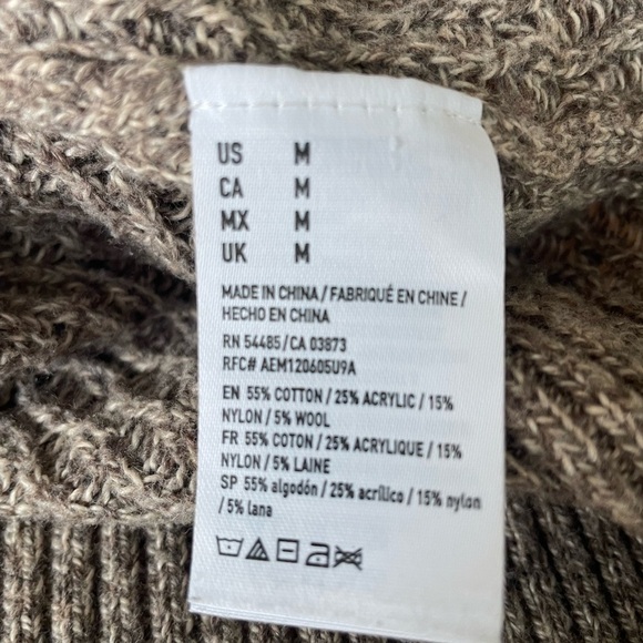 American Eagle outfitters women’s open weave light weight v-neck sweater  Med - Picture 4 of 5